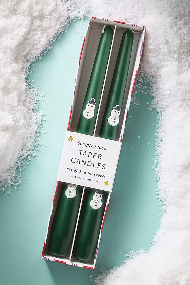 Icon Holiday Taper Candles, Set of 2