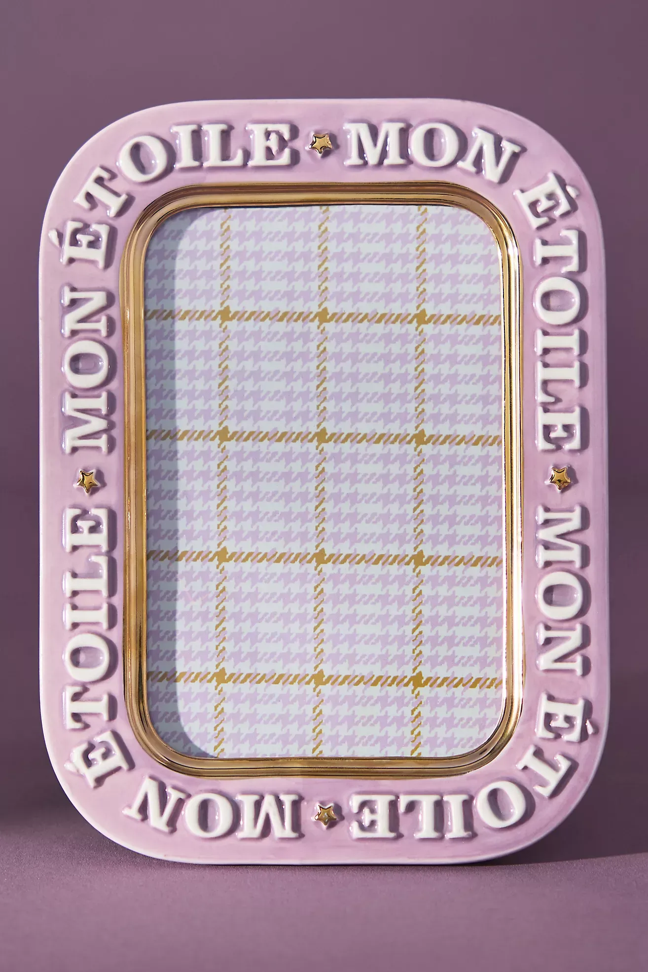 Claudette Text Stoneware Picture Frame