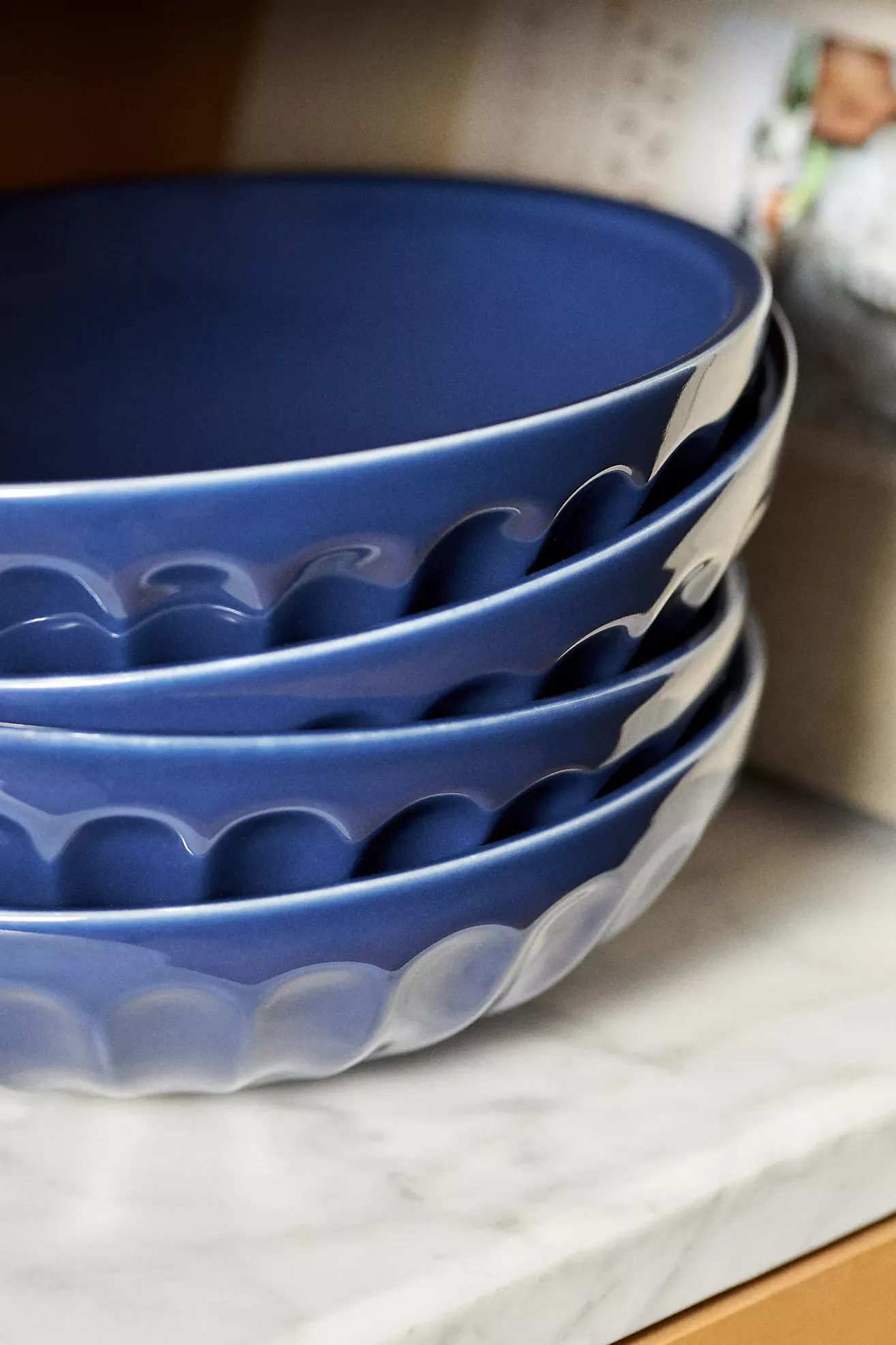 The Latte Stoneware Pasta Bowls, Set of 4: Amelie Edition