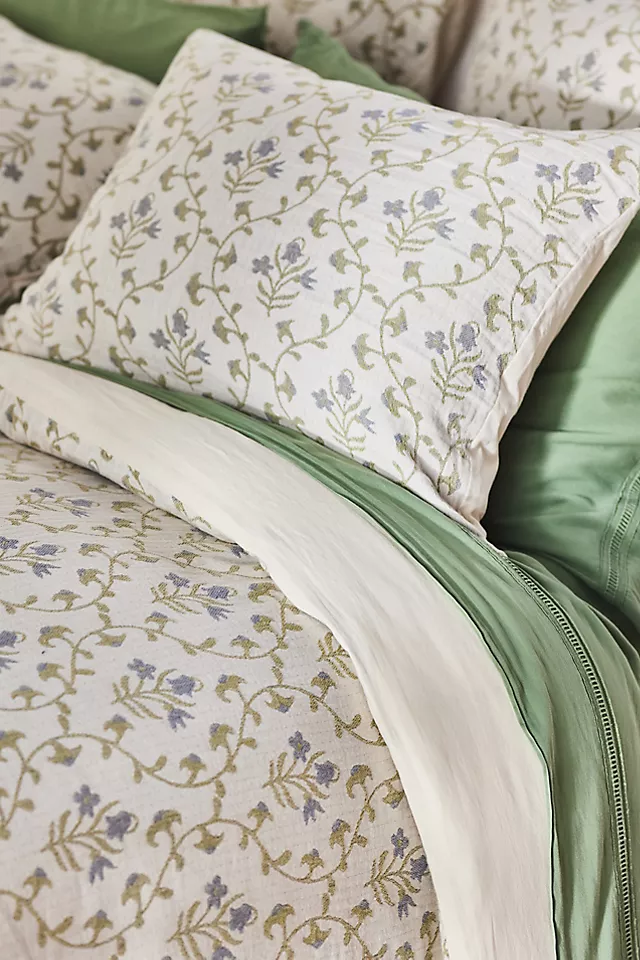 Ellie Cotton Floral Woven Duvet Cover