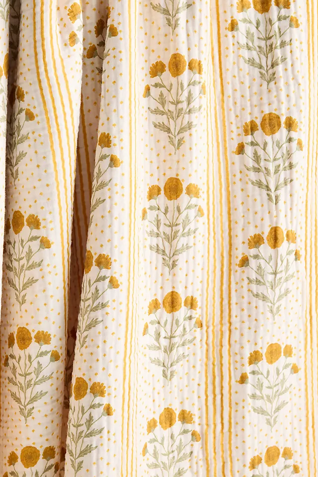 Gauze Cotton Sherpa Floral Printed Throw Blanket