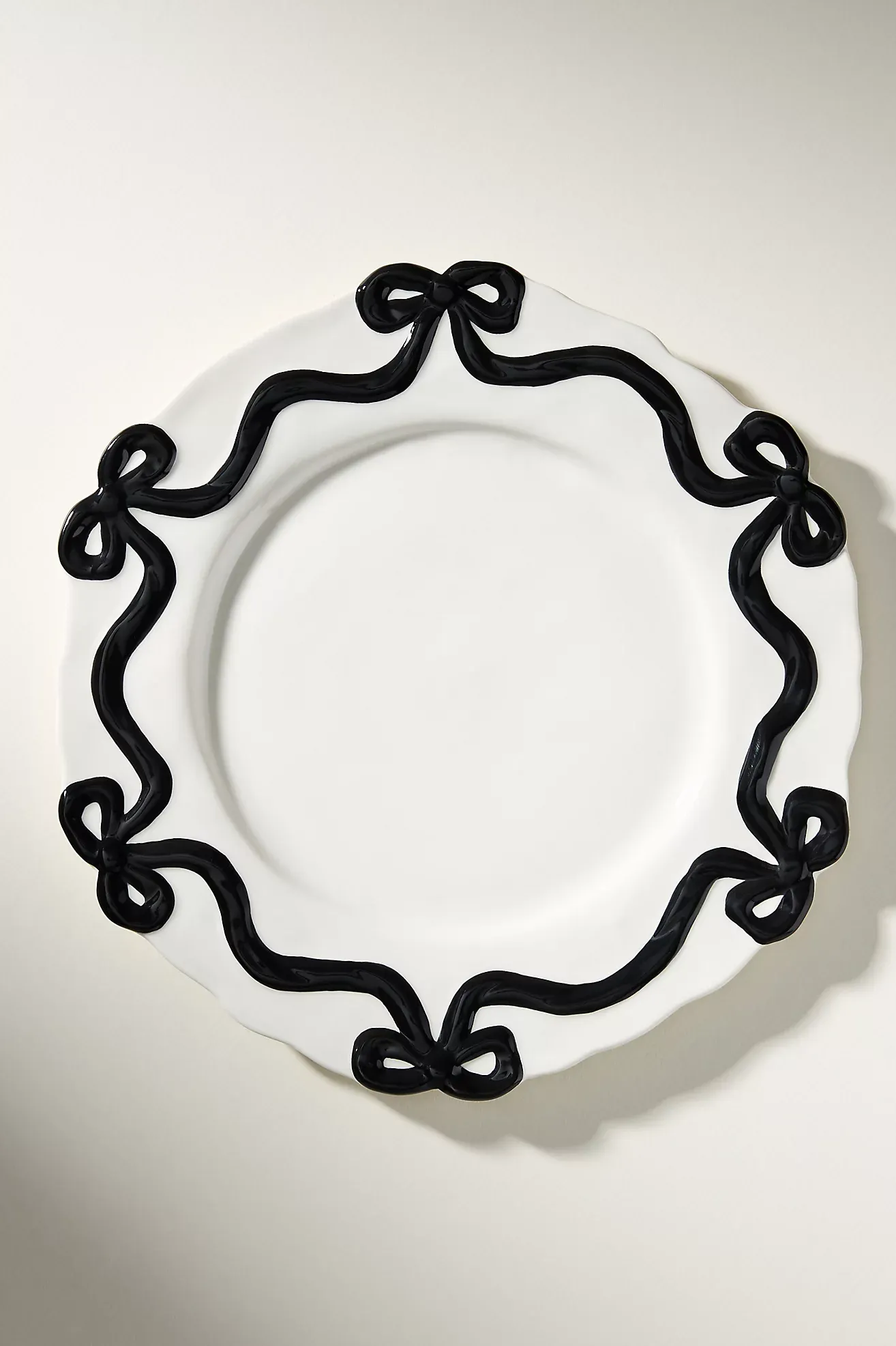 Benedita Bow Stoneware Dinner Plates, Set of 4