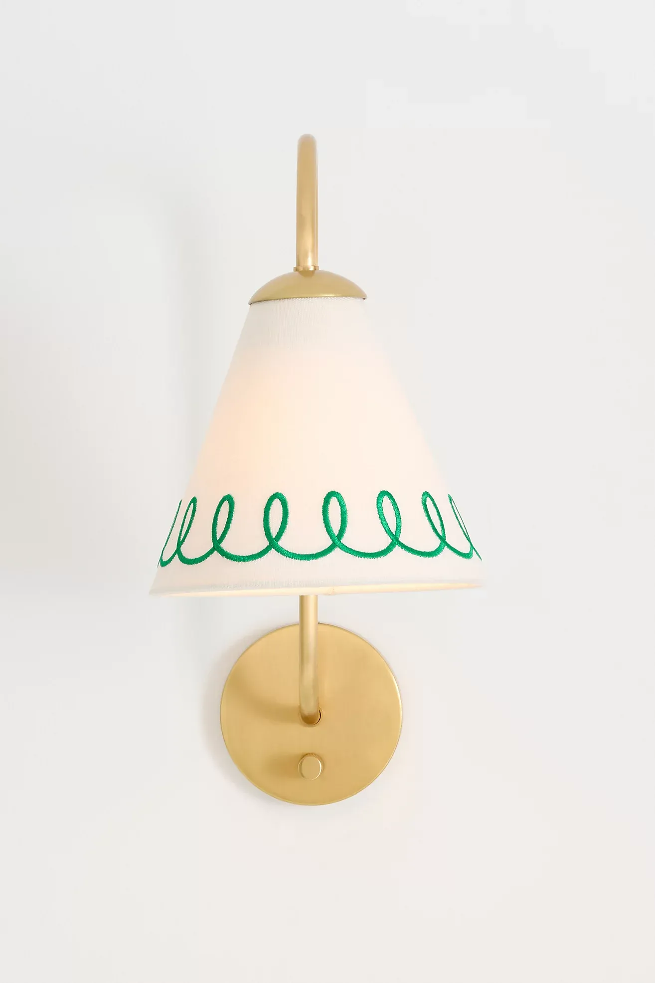 Maeve Embroidered Loop Shaded Sconce Wall Light