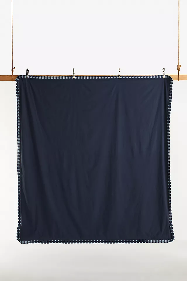 Maeve by Anthropologie Organic Cotton Looped Embroidered Duvet Cover