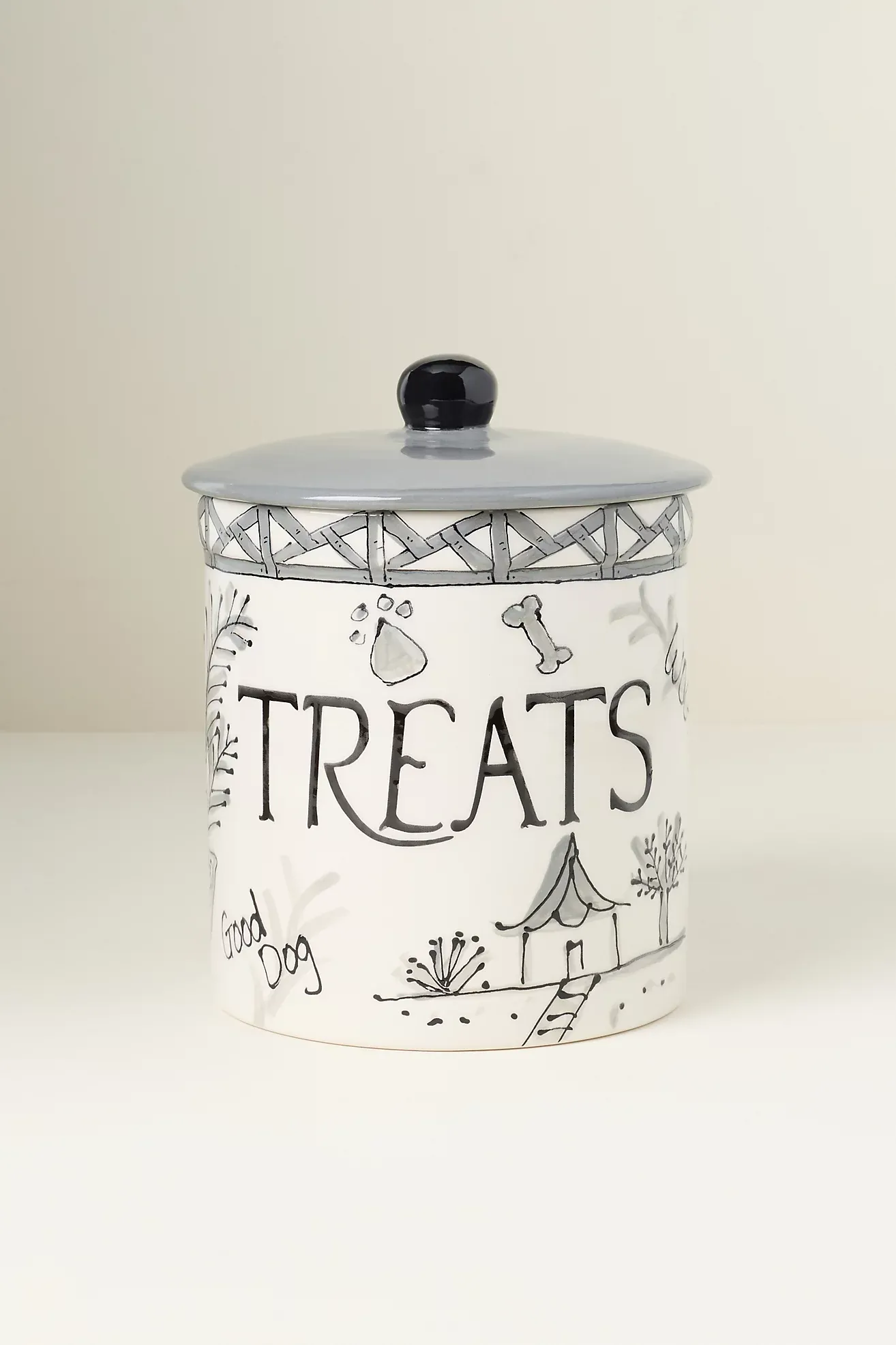 Chinoiserie Dog Treat Jar