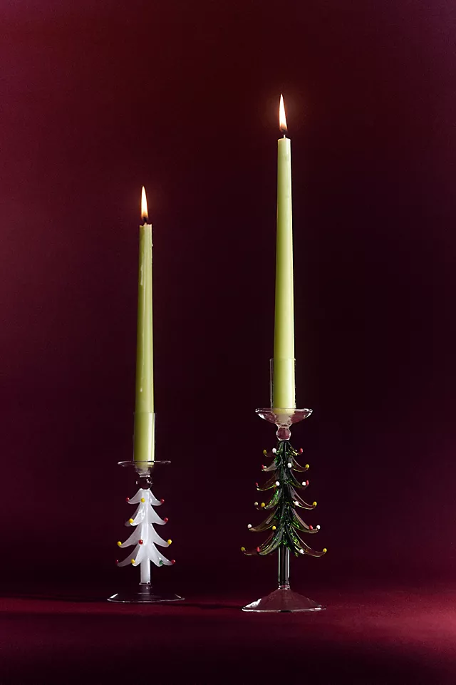 Yuletide Glass Candle Holder