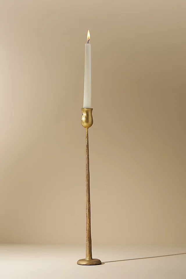 Aurora Gold Metal Taper Candle Holder