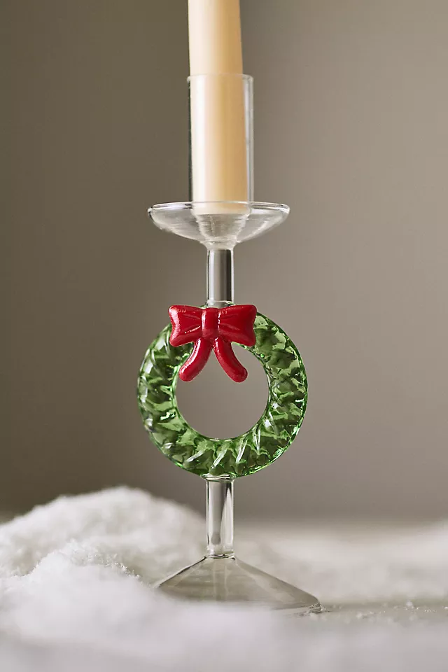 Yuletide Glass Candle Holder