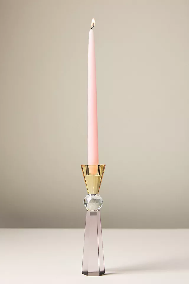 Cut Glass Candle Holder