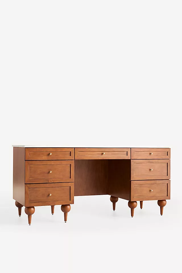 Fern Marble Top Executive Desk