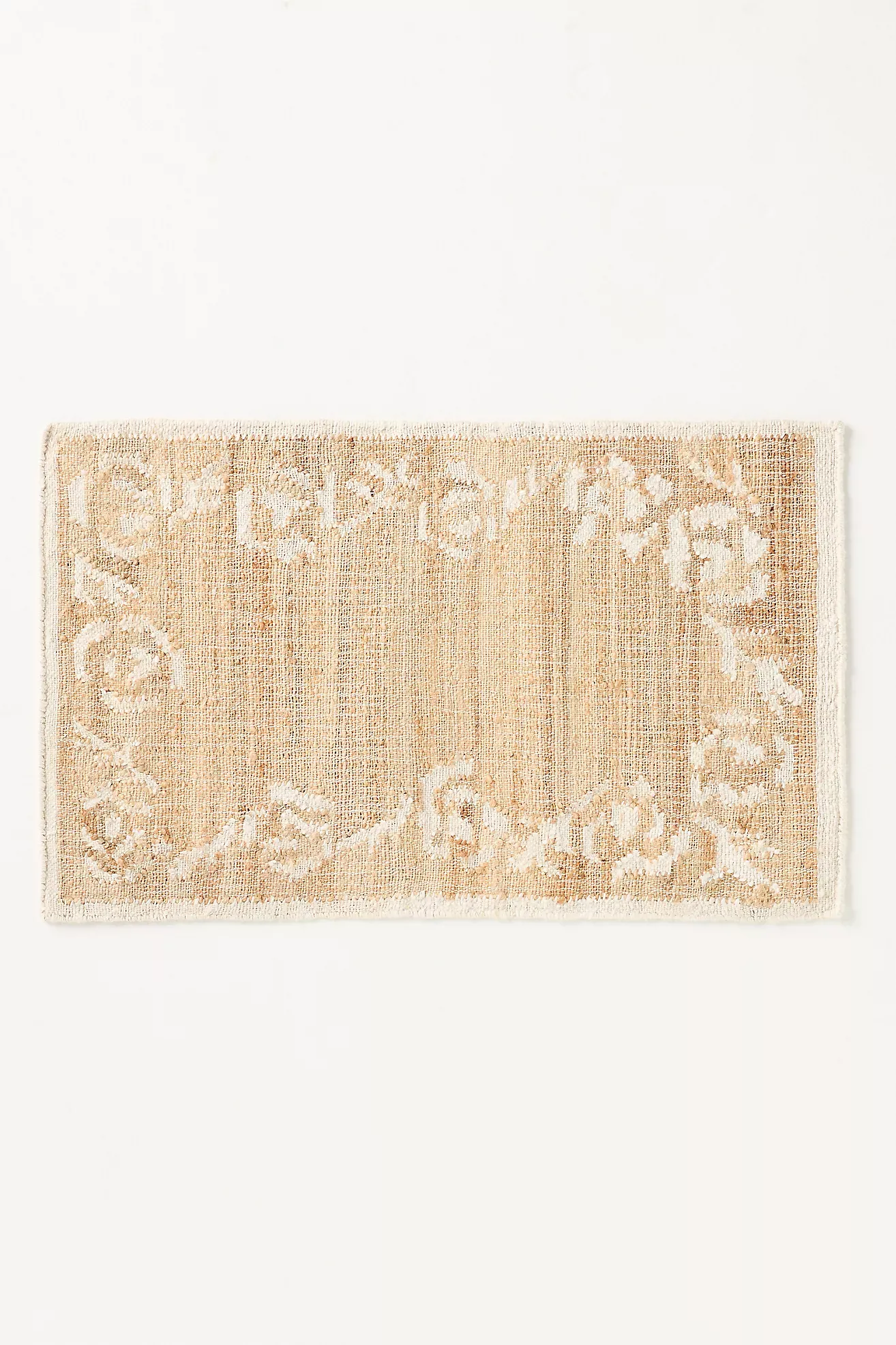 Jute Flatwoven Floral-Border Rug