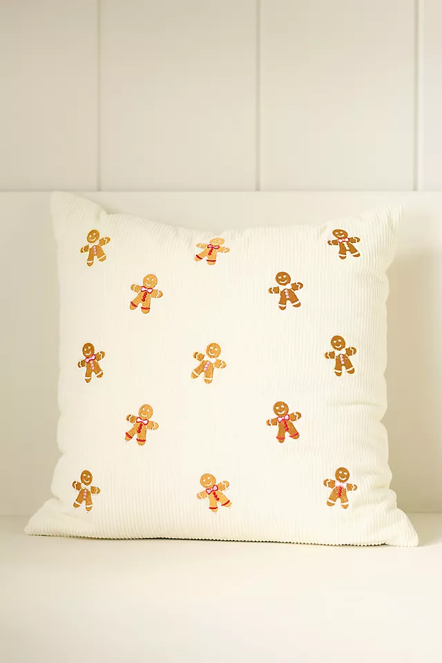 Velvet Corduroy Embroidered Icon Pillow