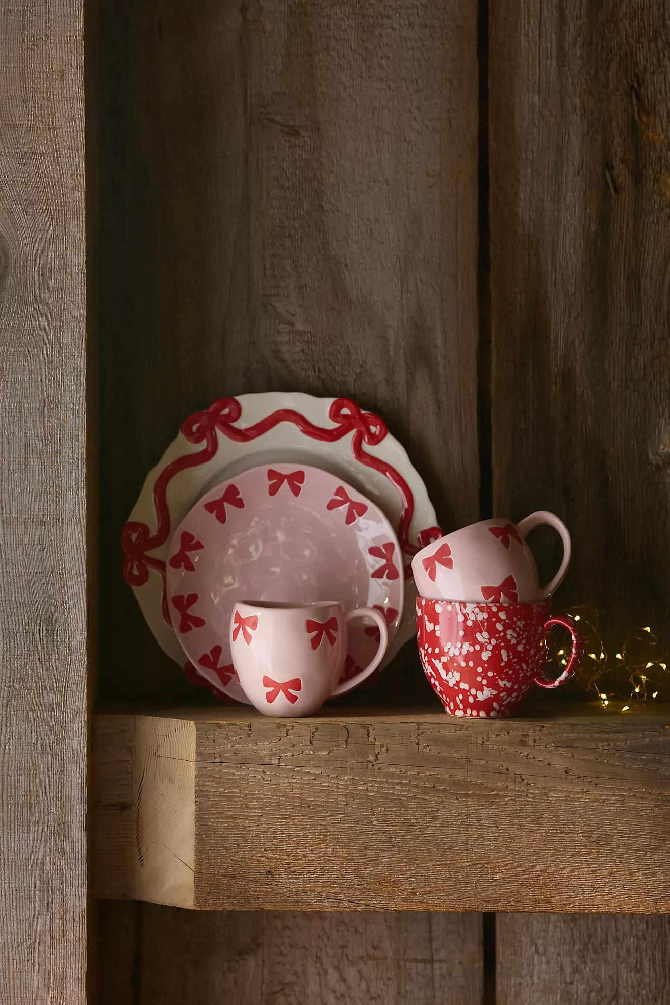 Benedita Bow Stoneware Dinner Plates, Set of 4