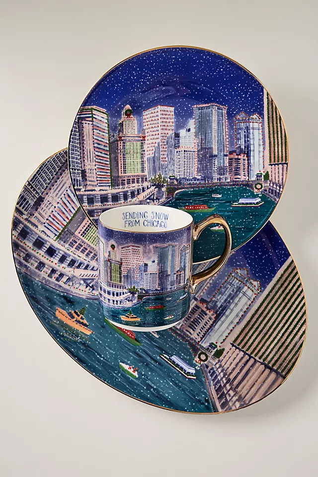 Holiday in the City Stoneware Mug