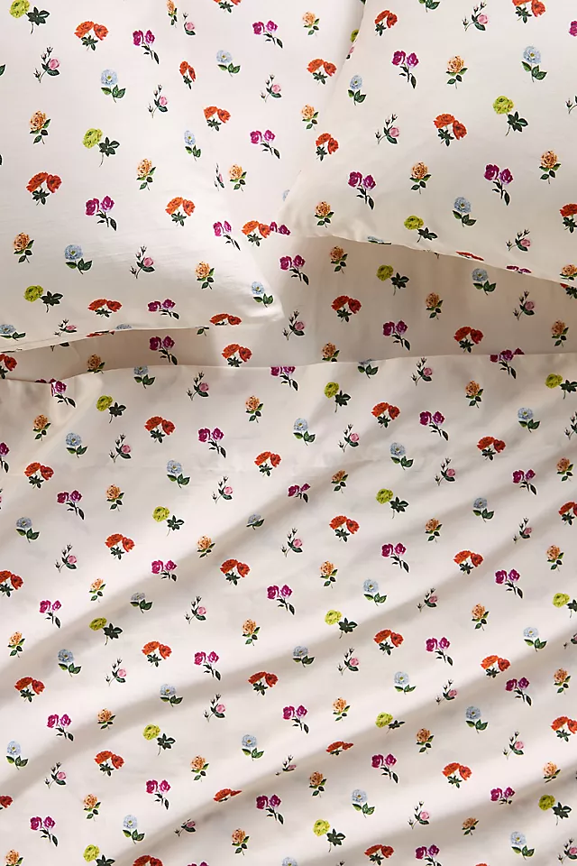 The Organic Cotton Sateen Printed Sheet Set by Maeve