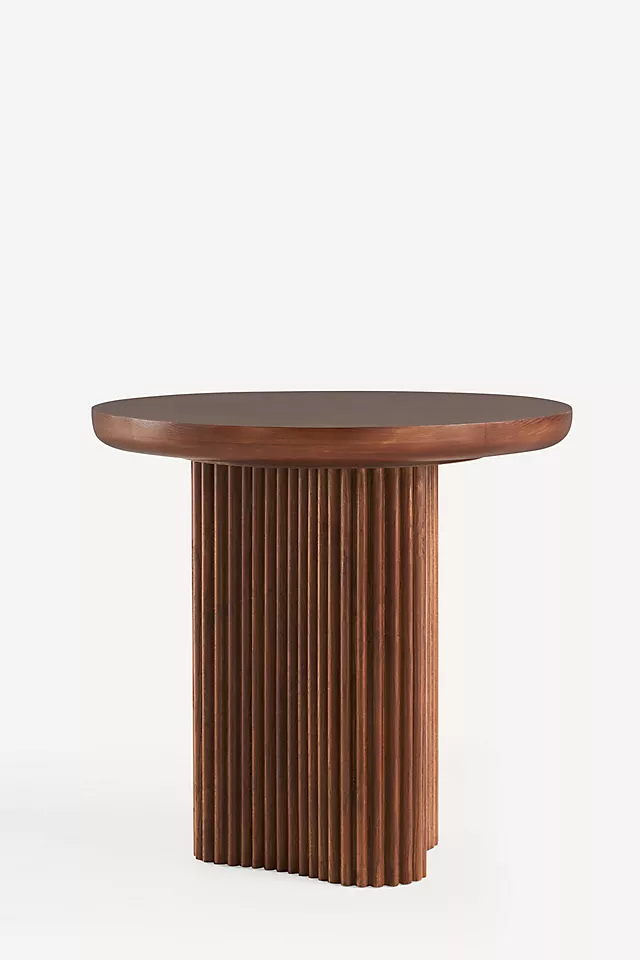 Scout Burl Wood Fluted Side Table