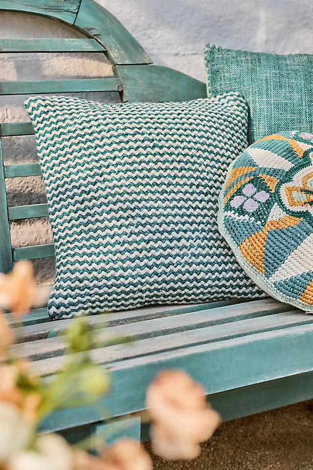 Chevron Indoor/Outdoor Woven Pillow
