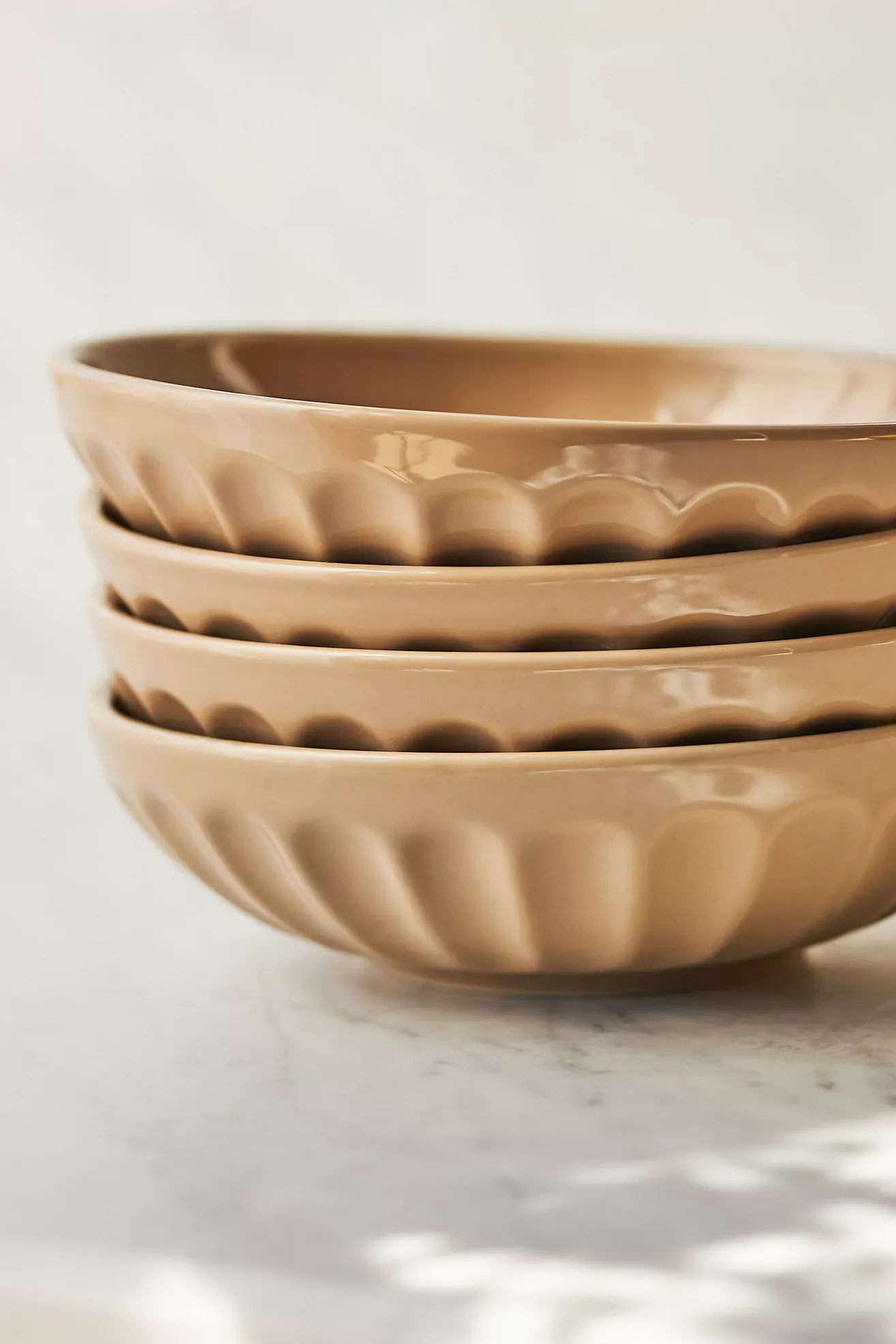 The Latte Stoneware Pasta Bowls, Set of 4: Amelie Edition