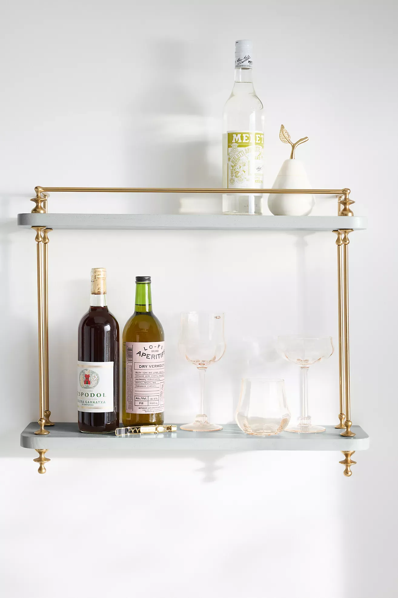 Amara Two-Tier Wood Shelving Unit