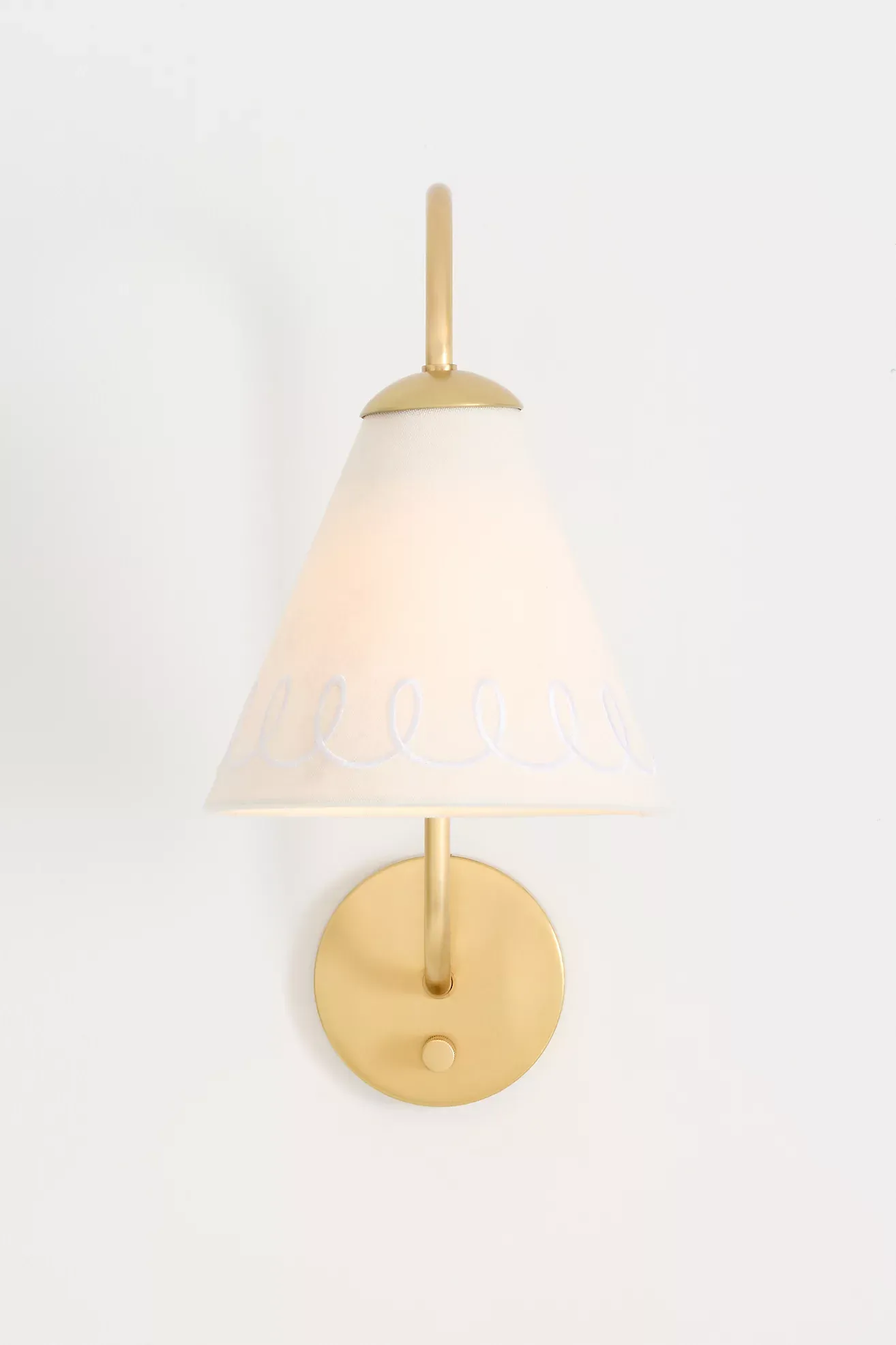 Maeve Embroidered Loop Shaded Sconce Wall Light