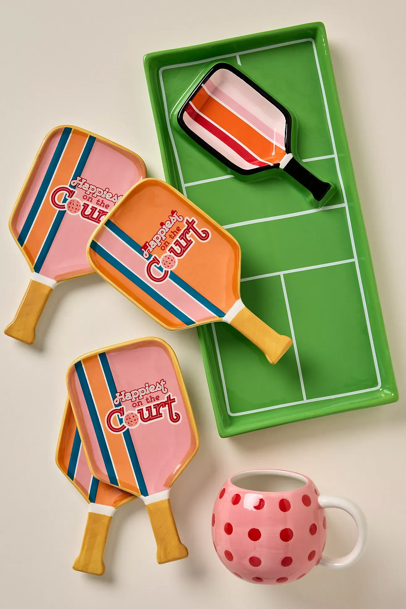 Tennis Court Chip & Dip Serving Platter