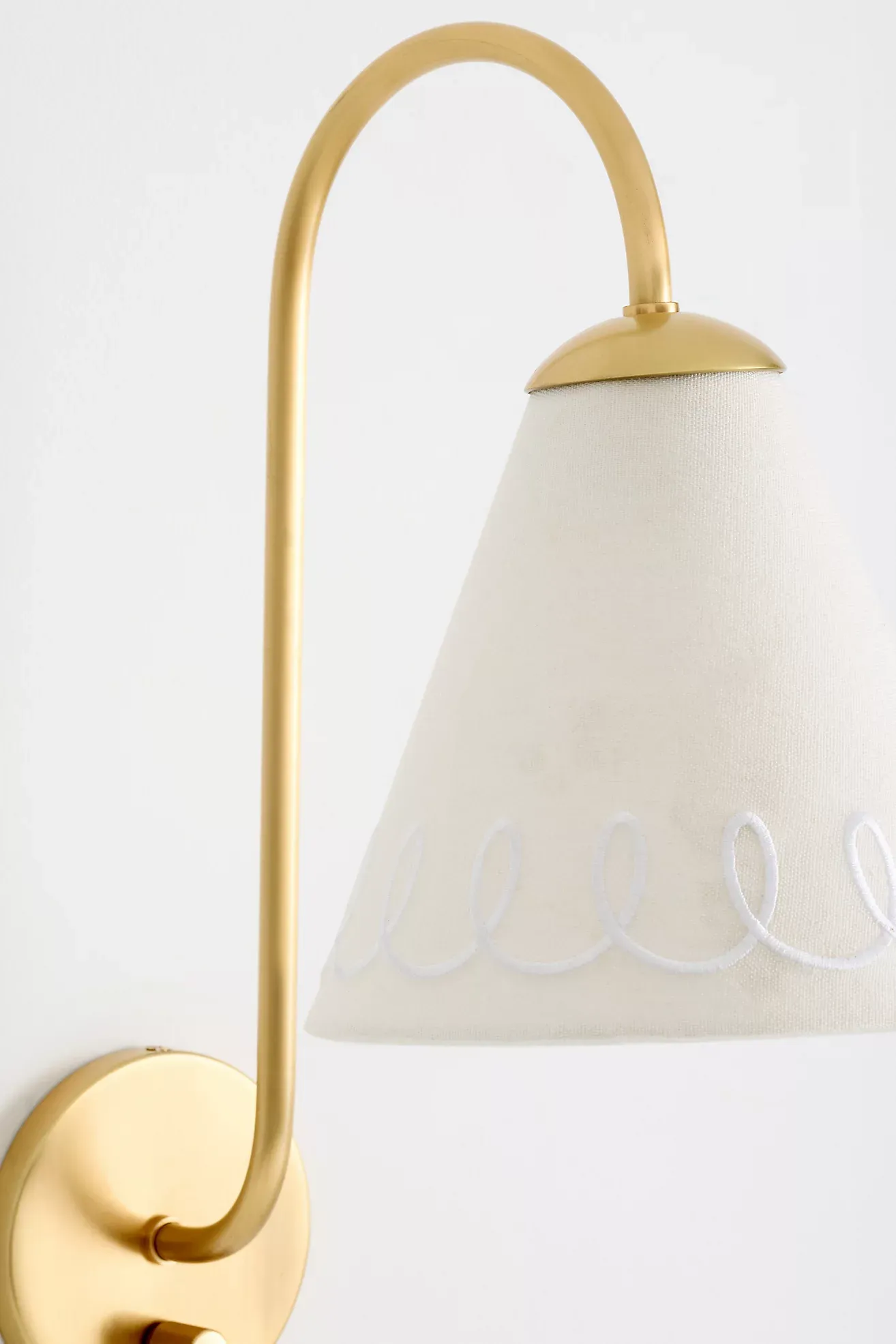Maeve Embroidered Loop Shaded Sconce Wall Light
