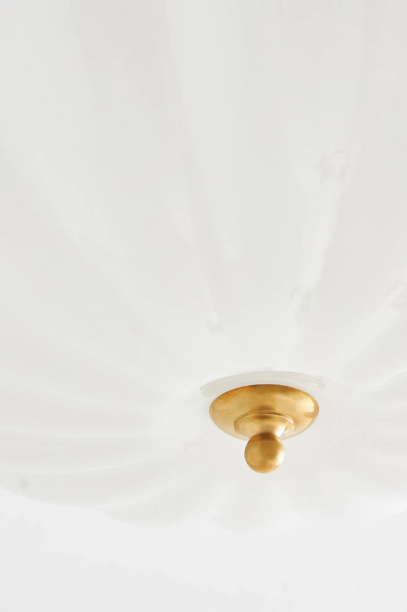 Rosehill Scalloped Glass & Brass Semi-Flush Mount