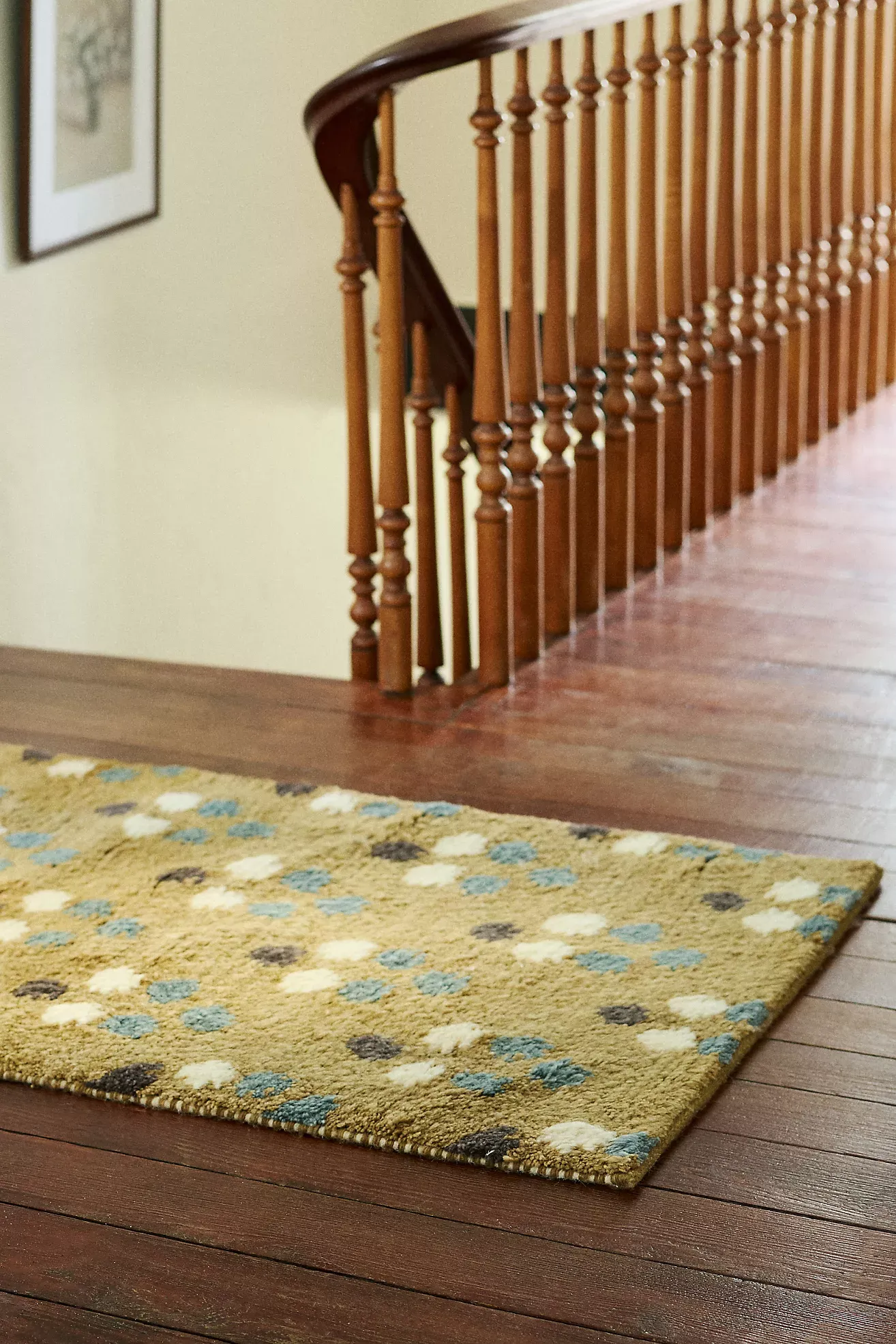 Dottie Tufted Wool Shag Dotted Rug