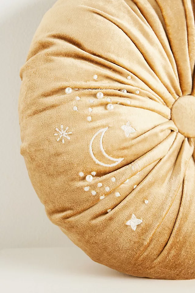 Clara Embroidered Velvet Pillow