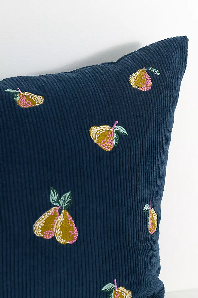 Velvet Corduroy Embroidered Icon Pillow