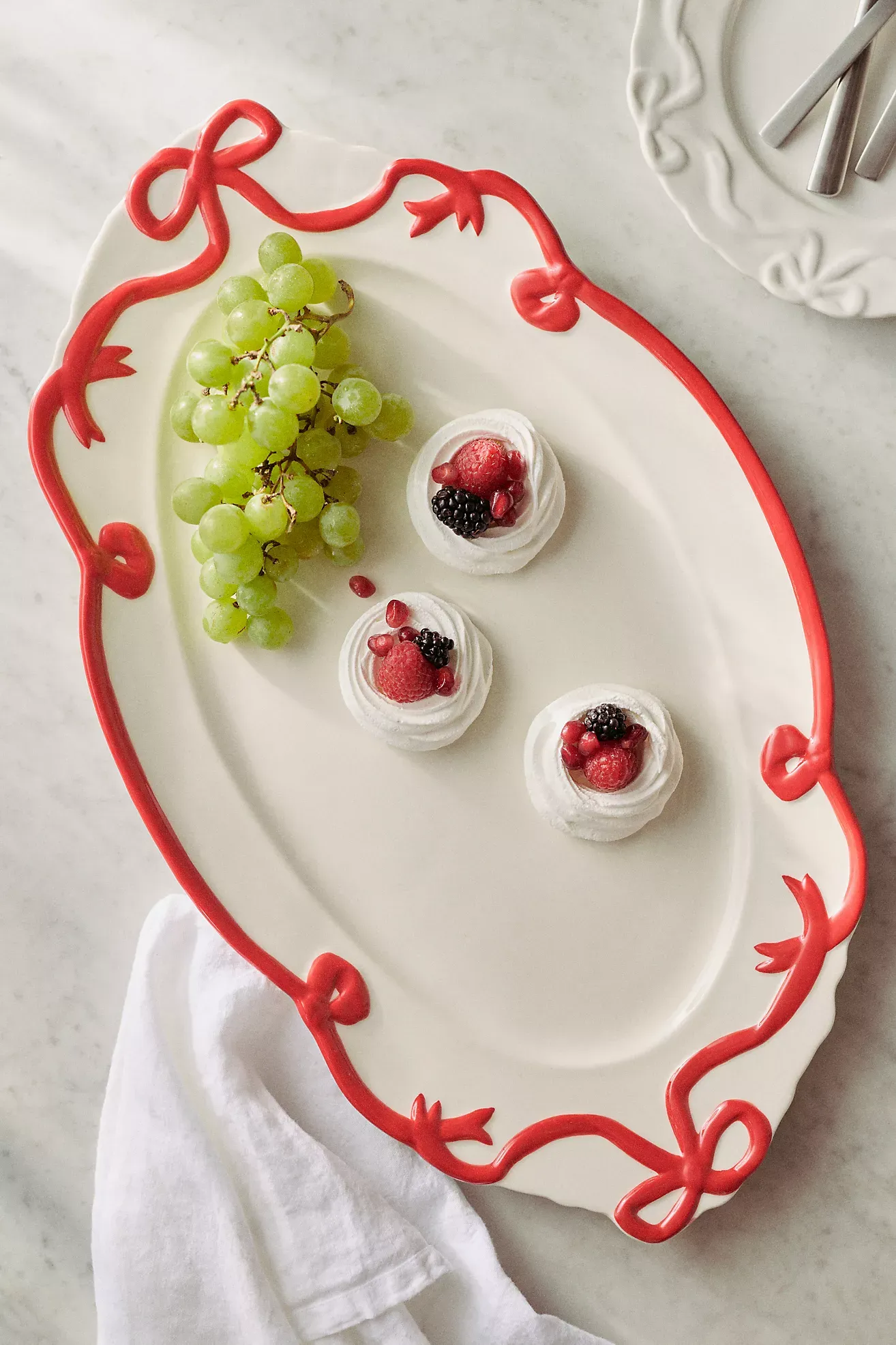 Benedita Bow Ceramic Stoneware Platter