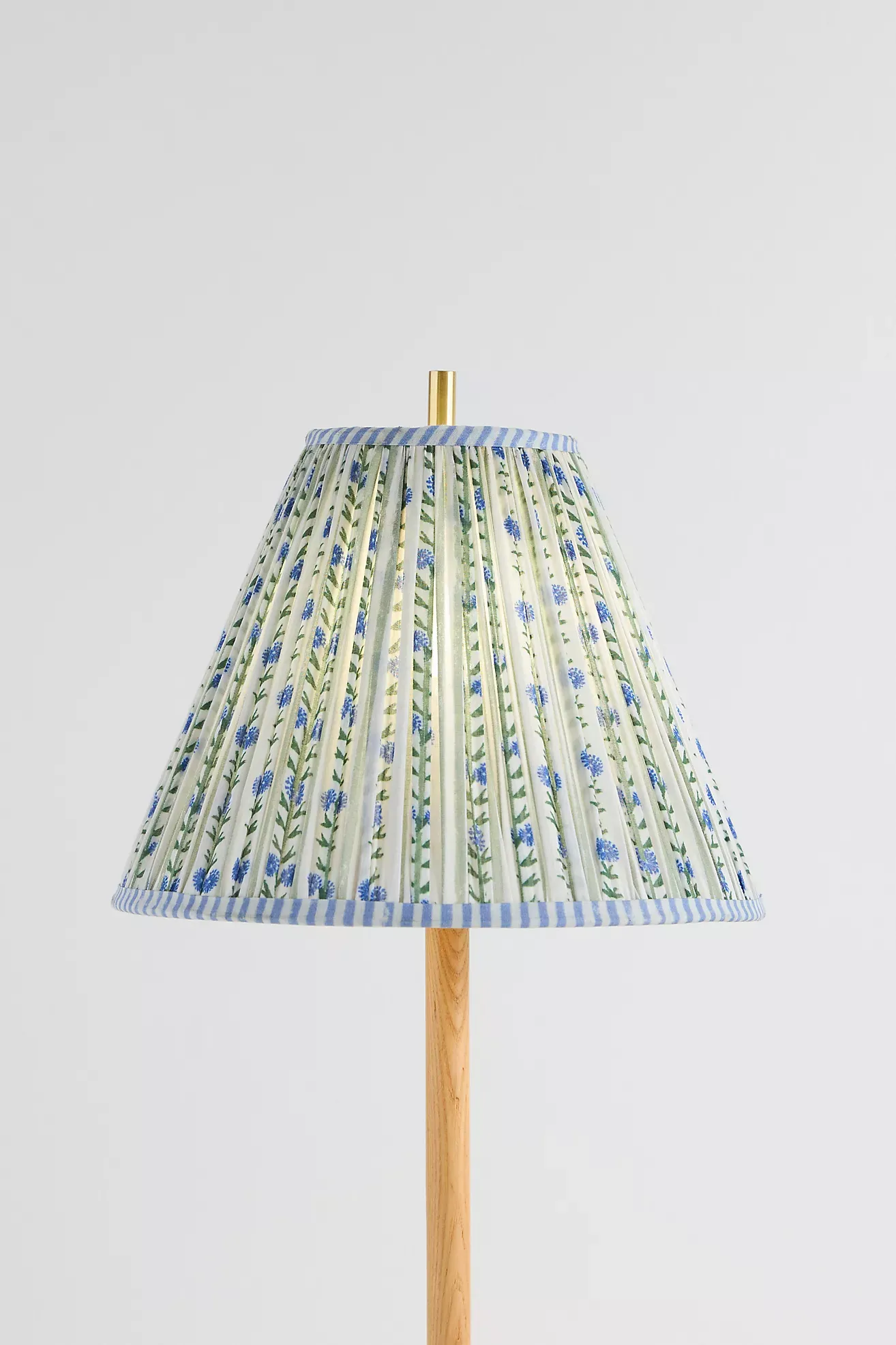 Ellen Merchant Ruched Empire Floral Cottage Lamp Shade