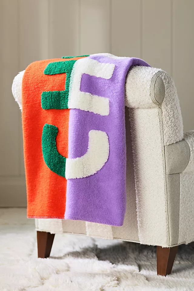 Juno Wool Blend Sherpa Fleece Throw Blanket