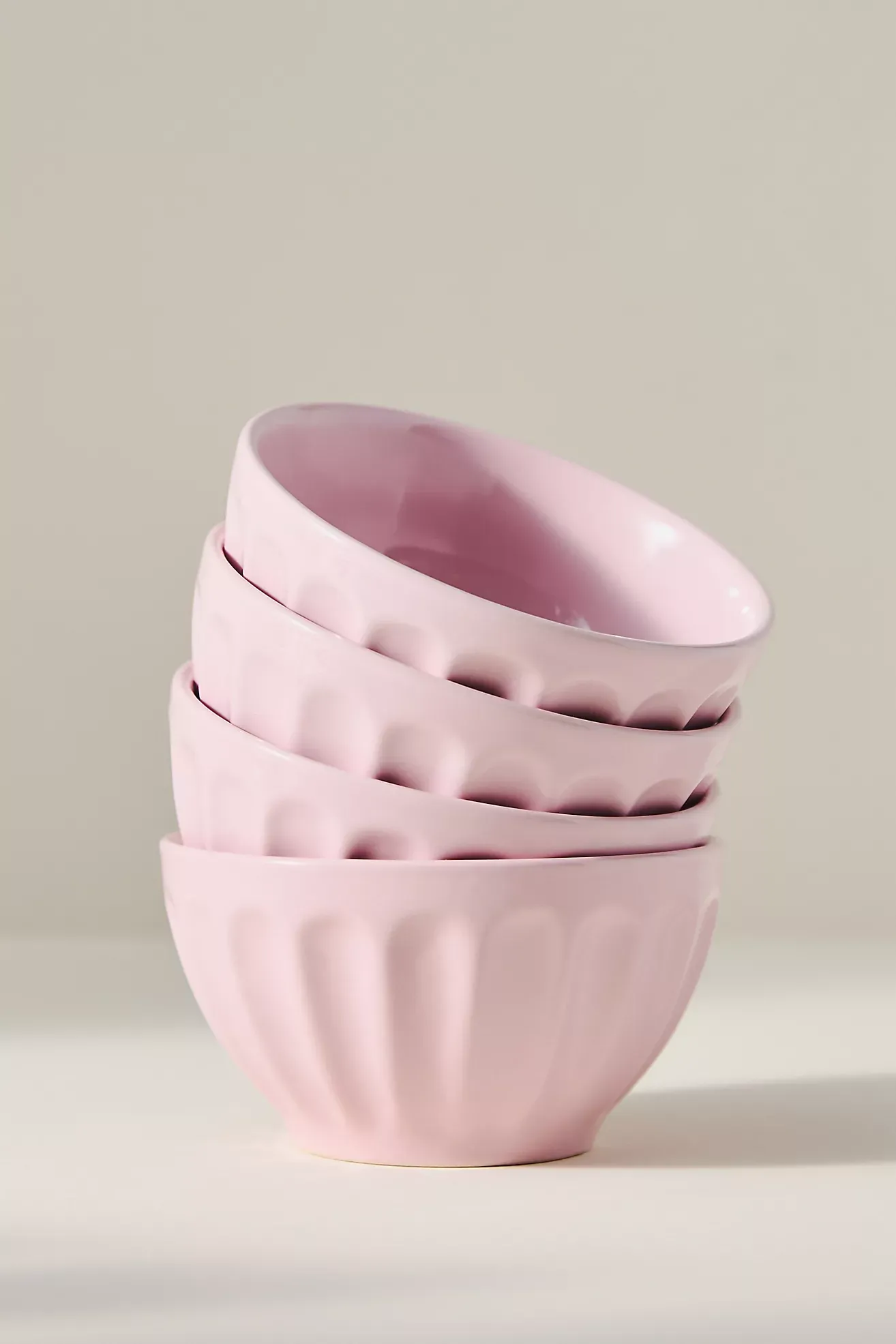 The Latte Stoneware Cereal Bowls, Set of 4: Amelie Edition