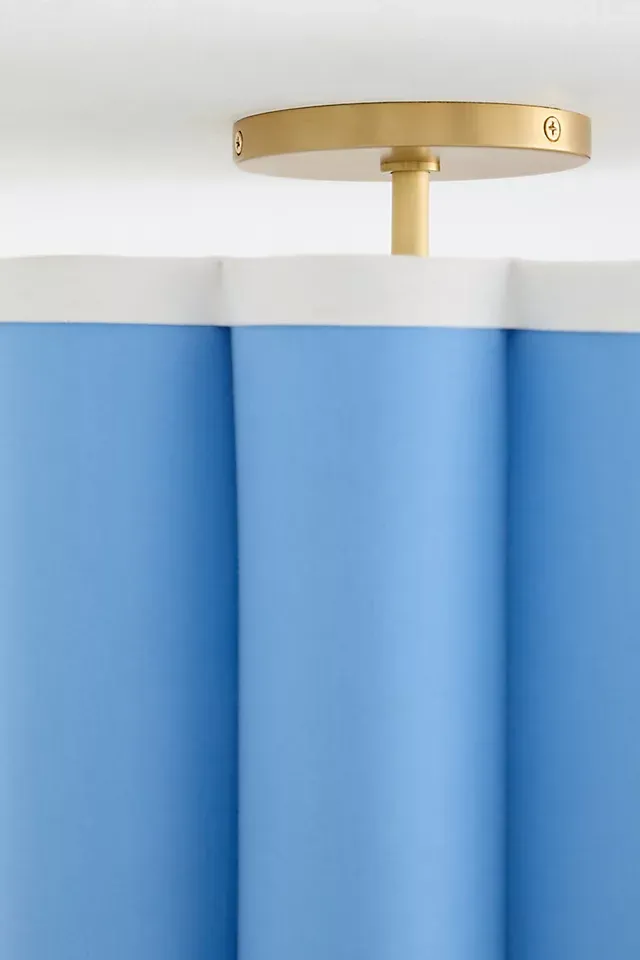 Maeve Scalloped Fabric Flush Mount Ceiling Light