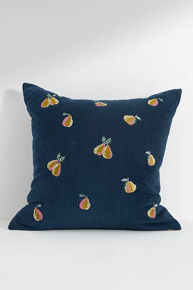 Velvet Corduroy Embroidered Icon Pillow