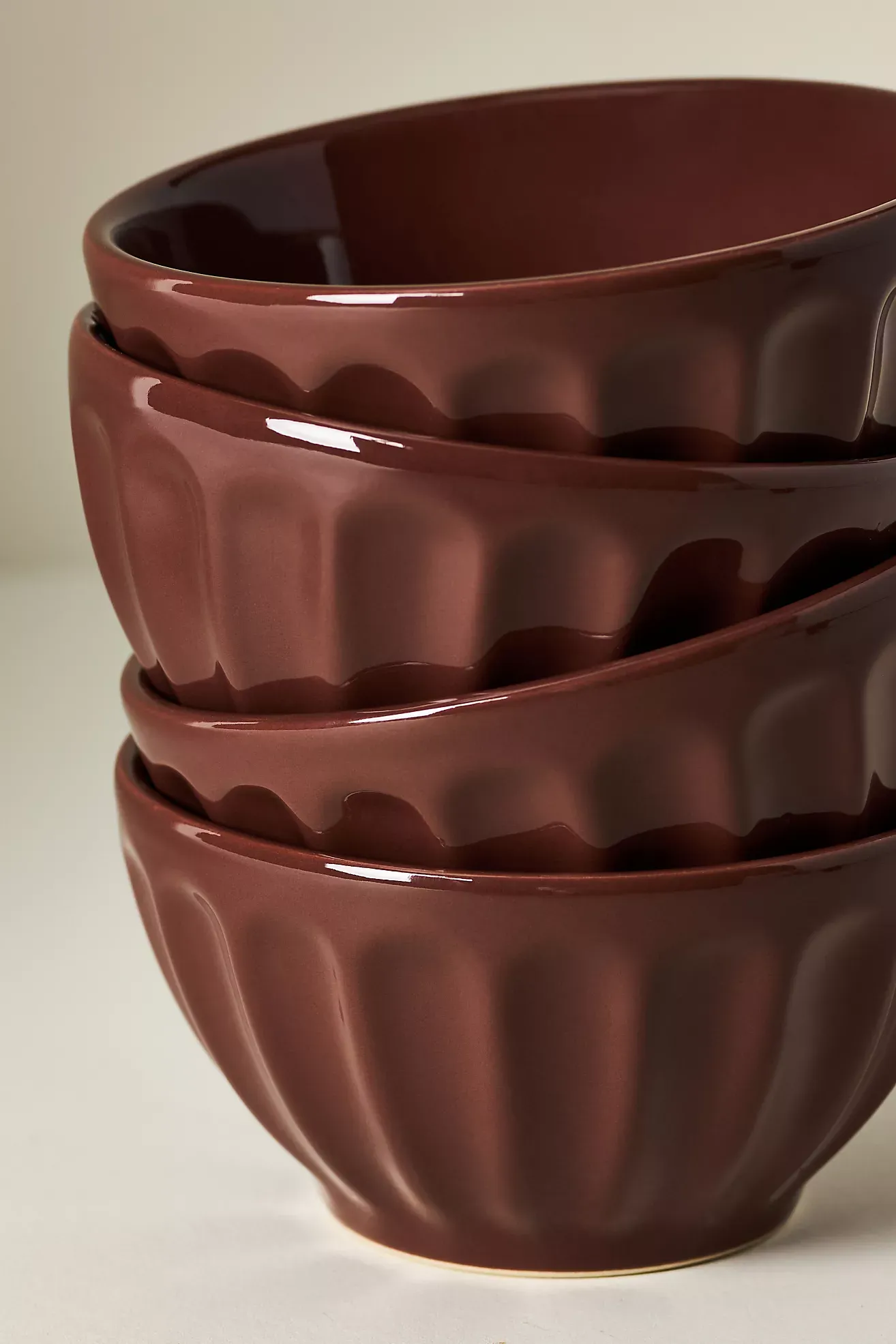 The Latte Stoneware Cereal Bowls, Set of 4: Amelie Edition