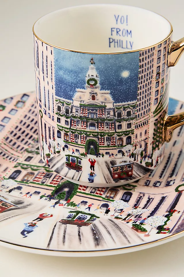 Holiday in the City Stoneware Mug