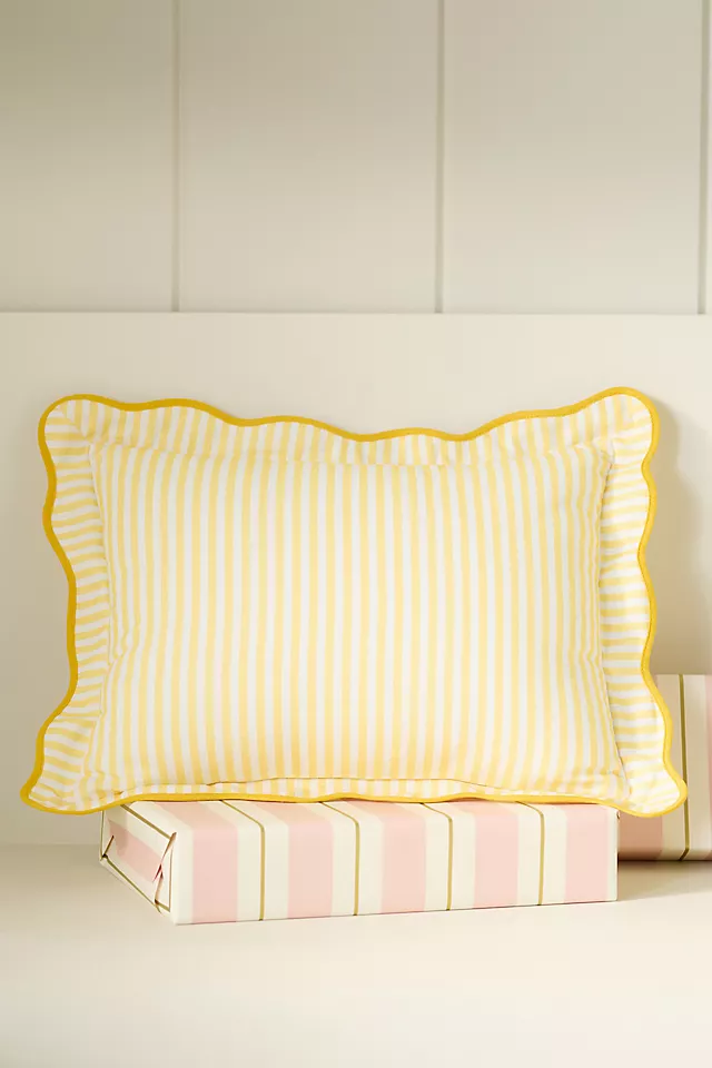 Marlise Embroidered Cotton Holiday Pillow