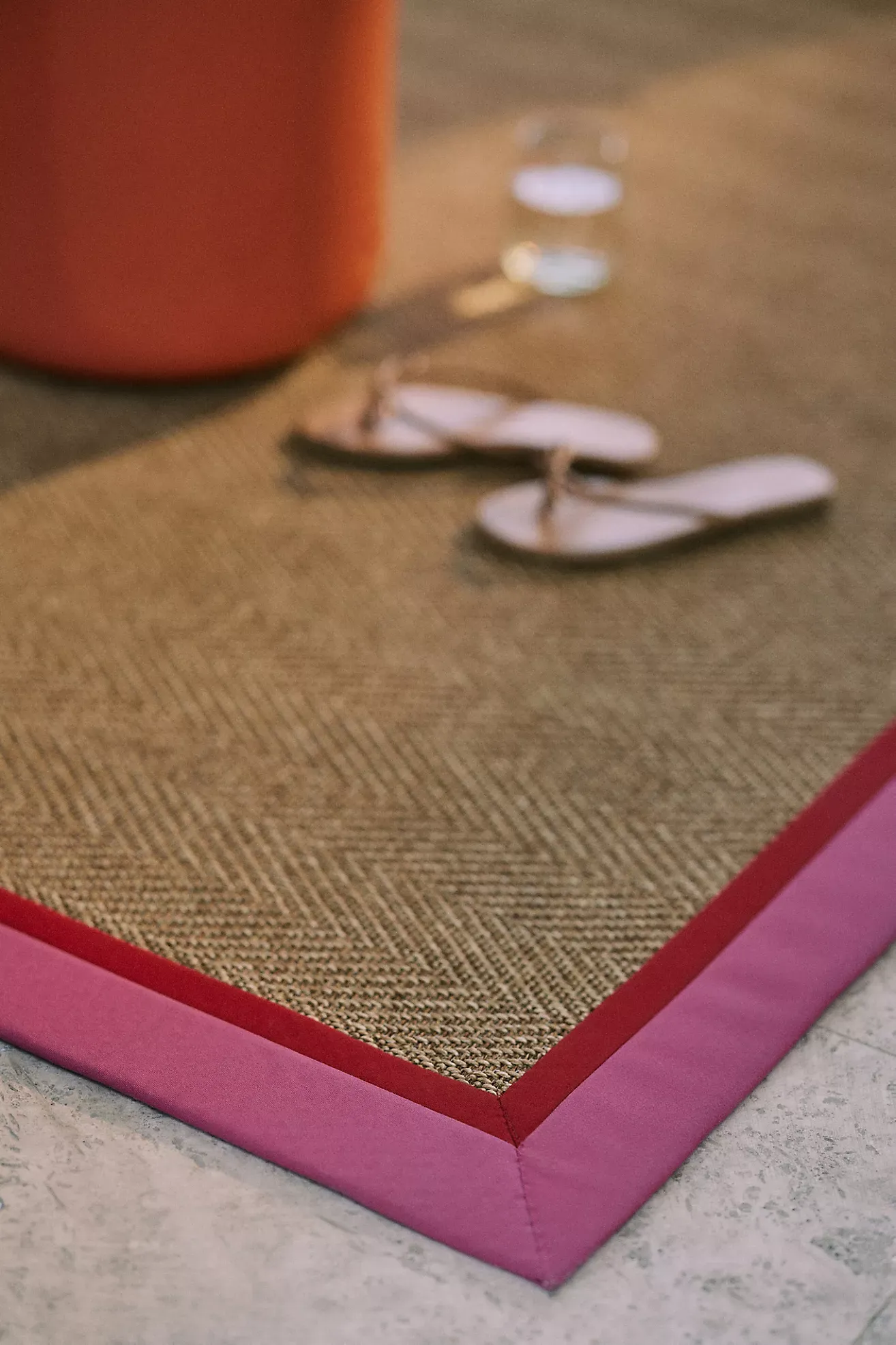 Flatwoven Double Border Performance Rug