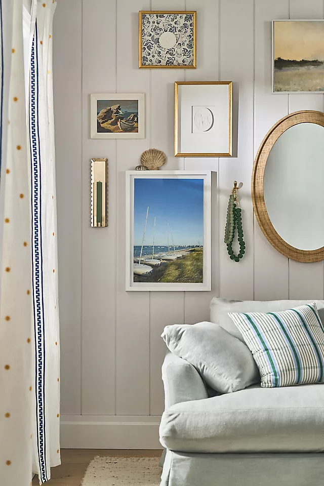 Scalloped Metal Candle Holder Wall Sconce