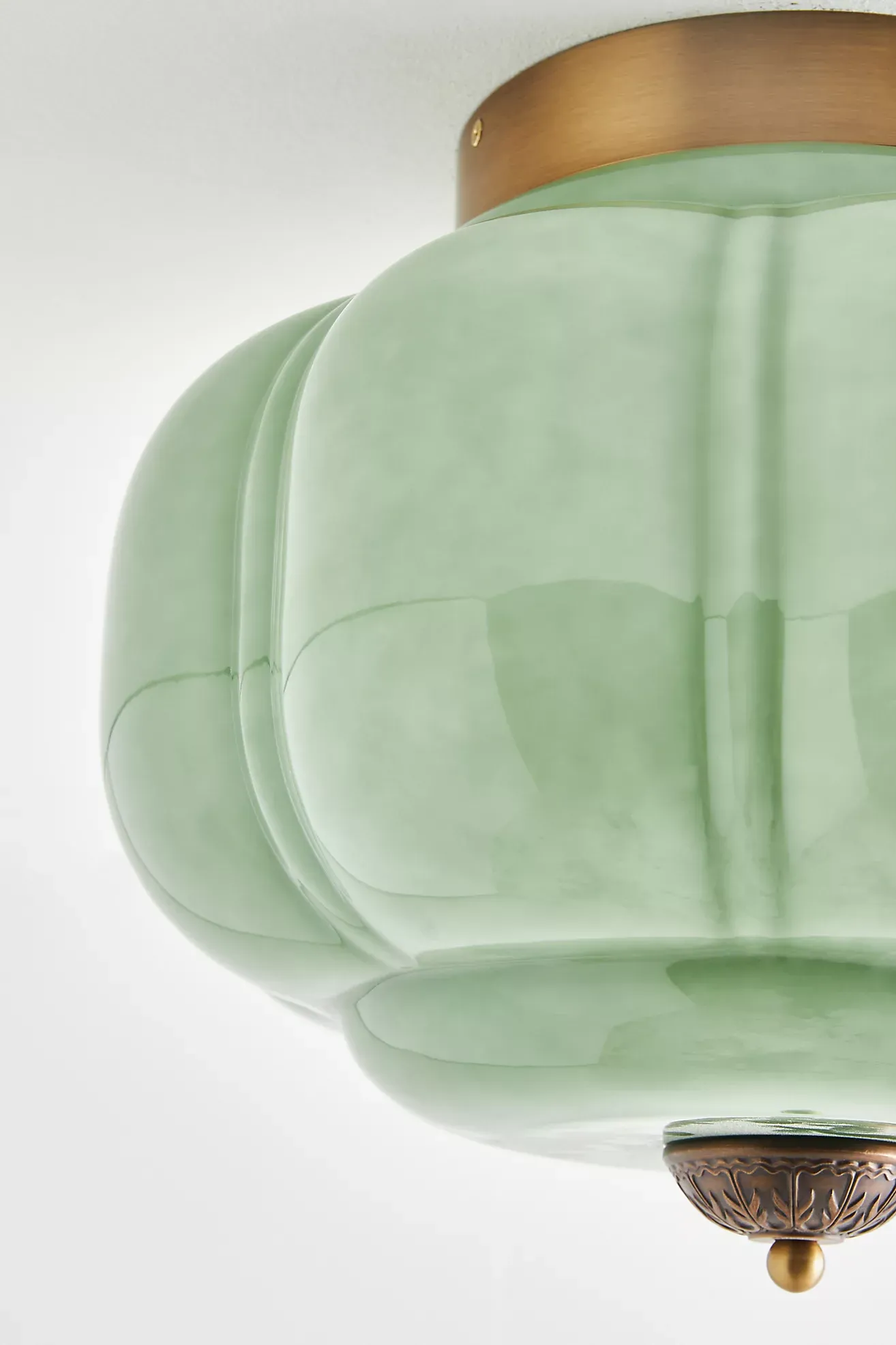 The Eloise Scallop Milk Glass Flush Mount Ceiling Light