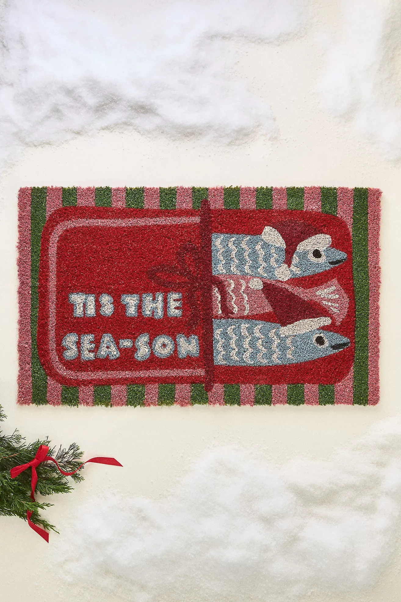 Tis the Season Sardines Coir Printed Doormat
