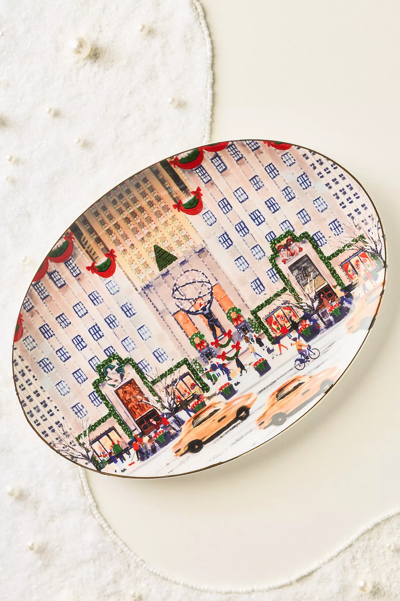 Holiday in the City Stoneware Platter