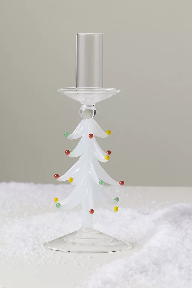 Yuletide Glass Candle Holder