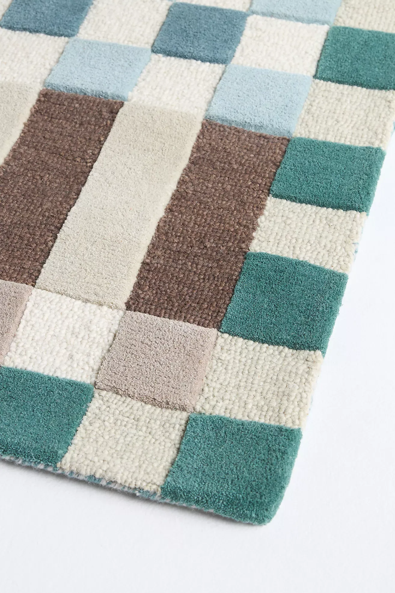 Hoxton Wool Tufted Checkered Rug