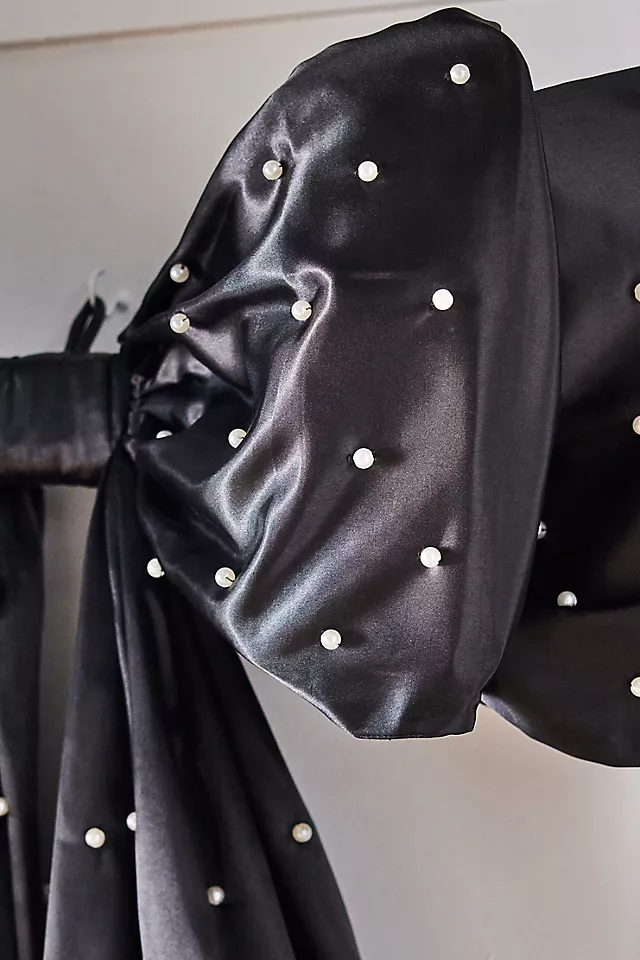 Pearled Satin Bow Tree Topper