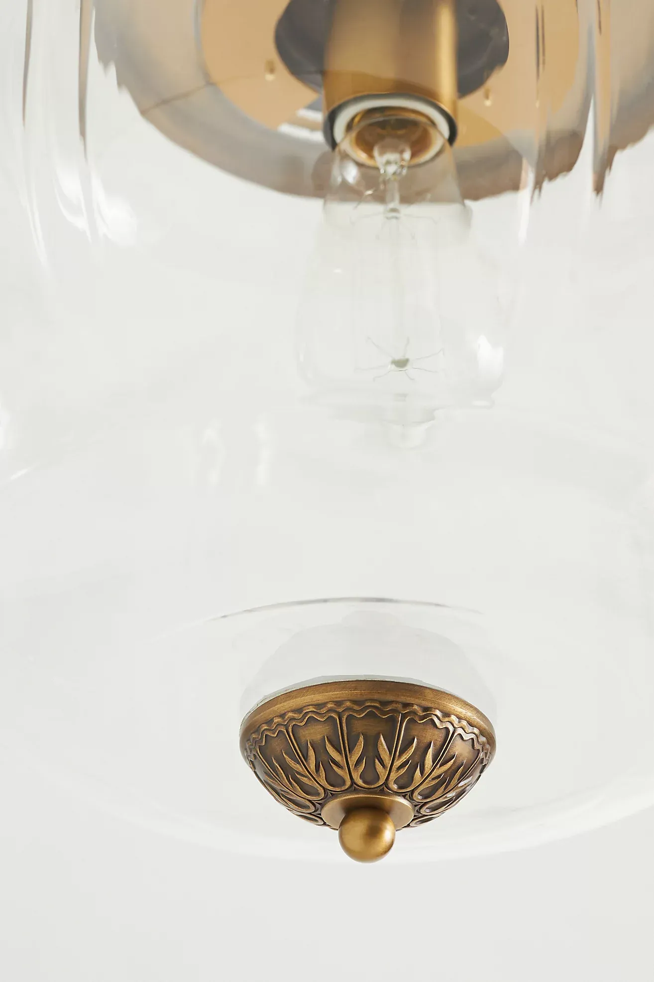 The Eloise Scallop Milk Glass Flush Mount Ceiling Light