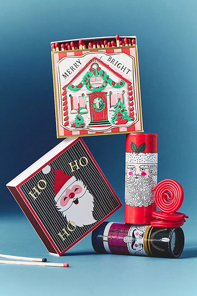 Santa Match Tube, Set of 2