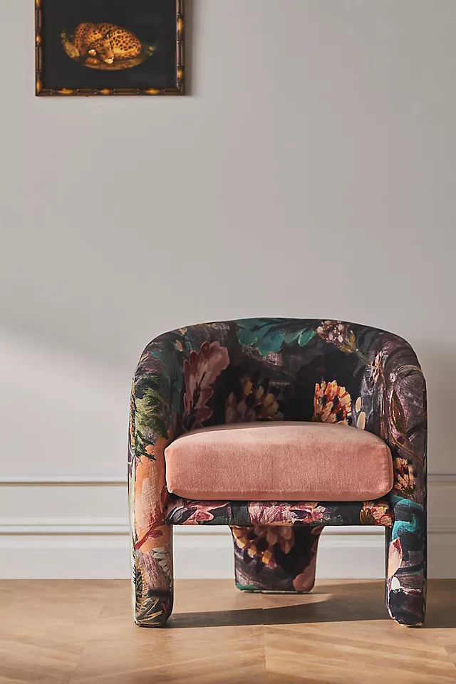 Effie Lena Velvet Tripod Chair